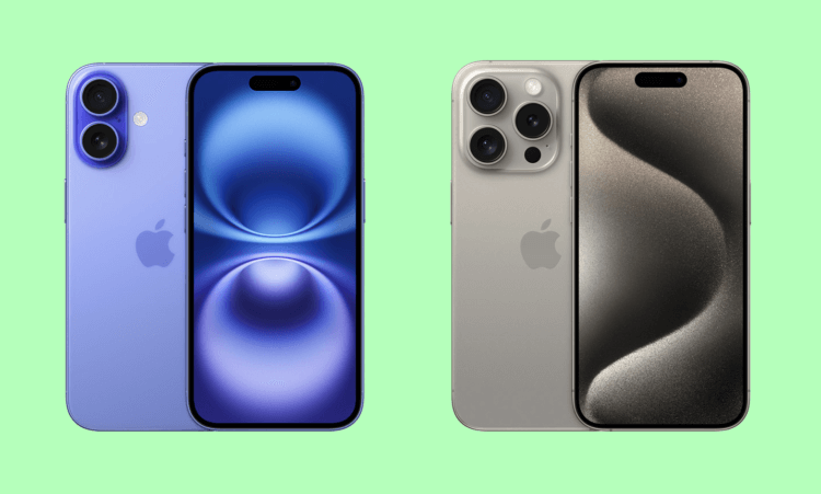 iPhone 16 или iPhone 15 Pro? Какой смартфон Apple выбрать и почему. Сравниваем одинаковые по стоимости iPhone 16 и iPhone 15 Pro. Изображение: apple.com. iPhone 16 или iPhone 15 Pro? Какой смартфон Apple выбрать и почему. Сравниваем одинаковые по стоимости iPhone 16 и iPhone 15 Pro. Изображение: apple.com. Фото.