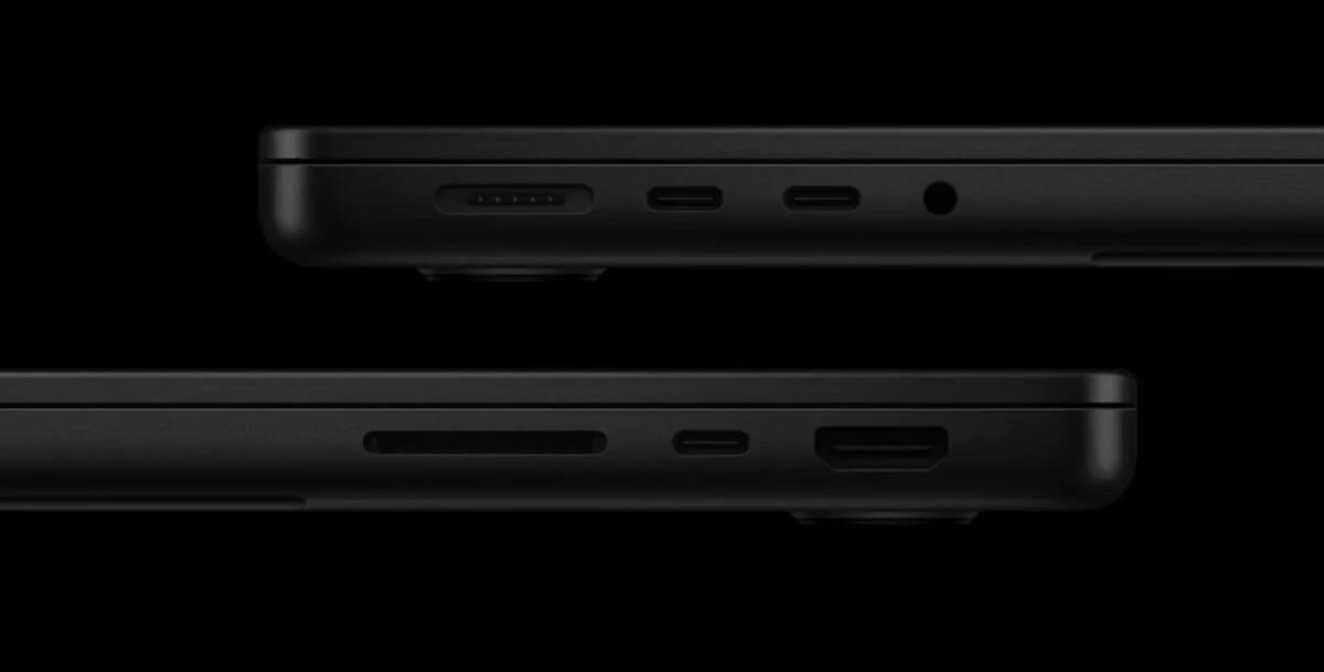 Сколько стоит MacBook Pro M4. Даже версия с процессором M4 имеет не два, а три порта USB-C. Изображение: toping.uz. Фото.