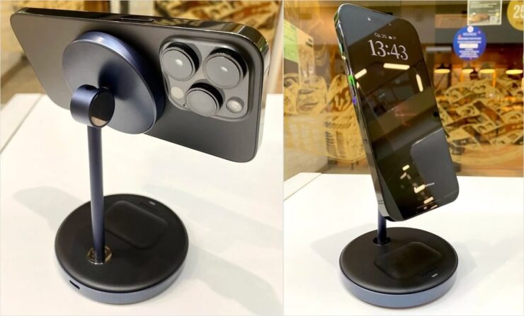 Беспроводная зарядка для iPhone. Эта зарядка может одновременно заряжать 2 устройства. Беспроводная зарядка для iPhone. Эта зарядка может одновременно заряжать 2 устройства. Фото.