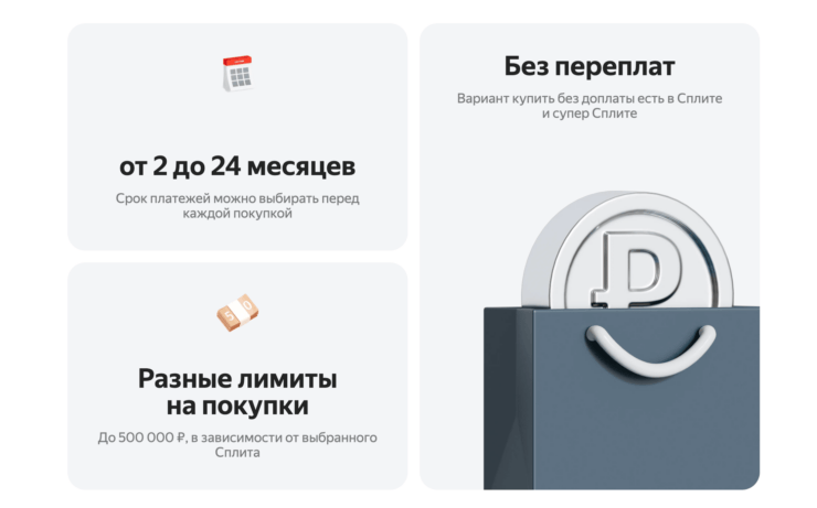 Где купить iPhone 16 в рассрочку. Яндекс Сплит позволяет взять рассрочку на срок до 2 лет. Фото.