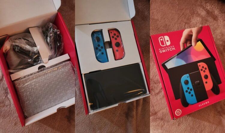 Портативная консоль Nintendo Switch OLED. В этой версии Свитча хороший и сочный OLED-экран. Портативная консоль Nintendo Switch OLED. В этой версии Свитча хороший и сочный OLED-экран. Фото.