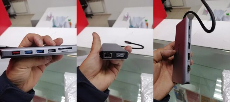 USB-хаб для Макбука. В хабе есть все необходимые разъемы. Фото.