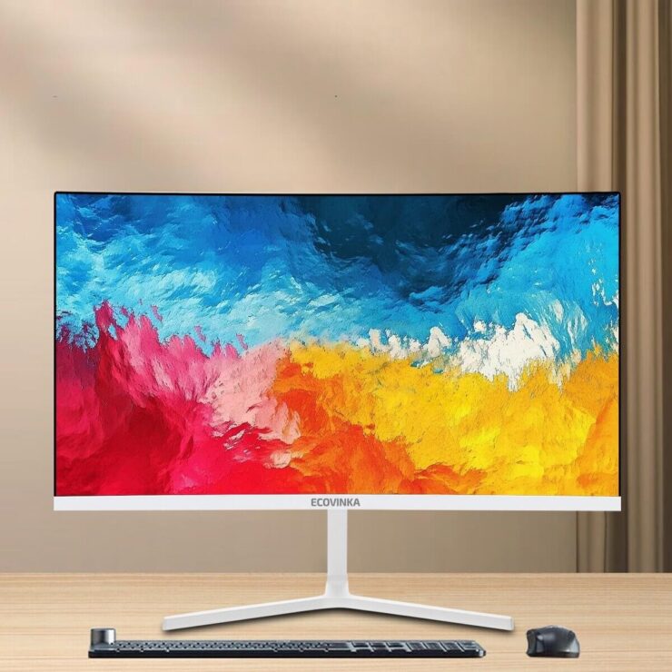 Хороший IPS монитор. Выглядит монитор в белом цвете очень стильно. Хороший IPS монитор. Выглядит монитор в белом цвете очень стильно. Фото.