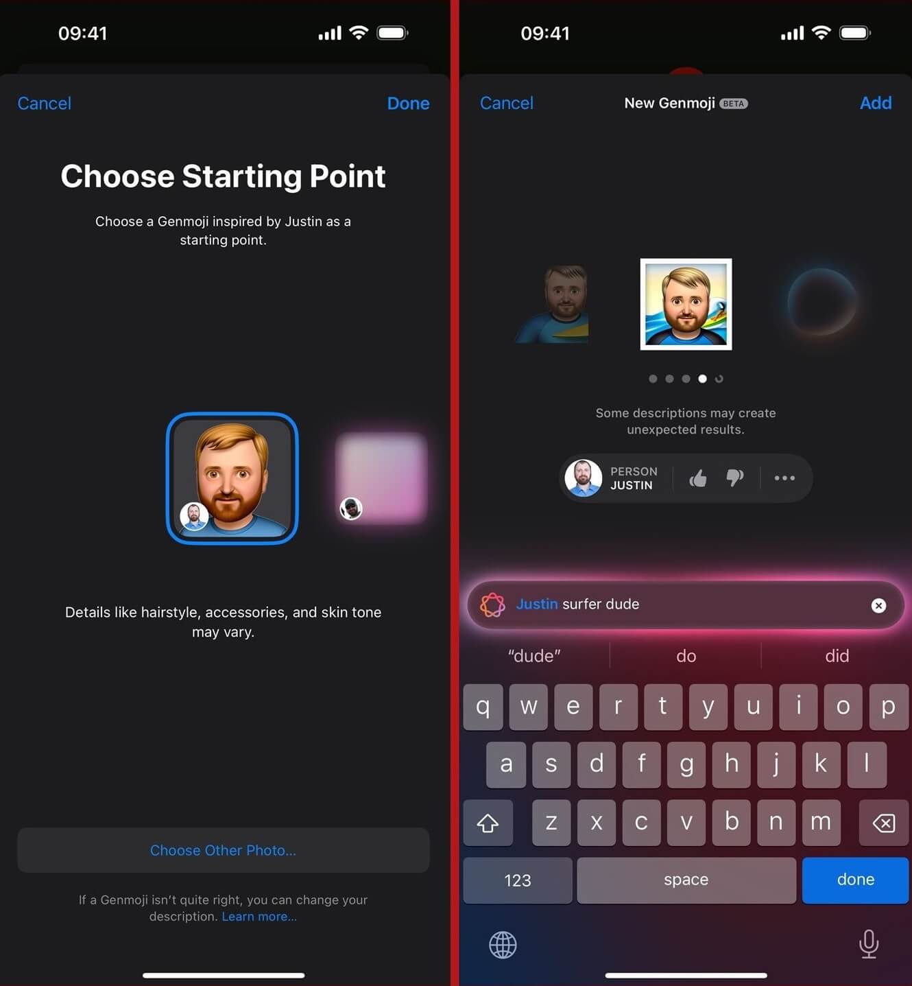 Создать свои эмодзи. Дополните фотографию человека текстовым запросом и получите интересный результат. Изображение: apple.gadgethacks.com. Фото.