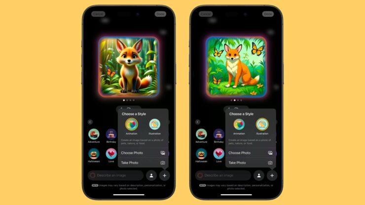 Нейросеть рисует по словам. Рисовать картинки можно в двух стилях. Изображение: macrumors.com. Фото.