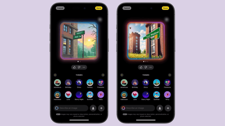 Нейросеть рисует по словам. Image Playground косячит с генерацией текста. Изображение: macrumors.com. Фото.