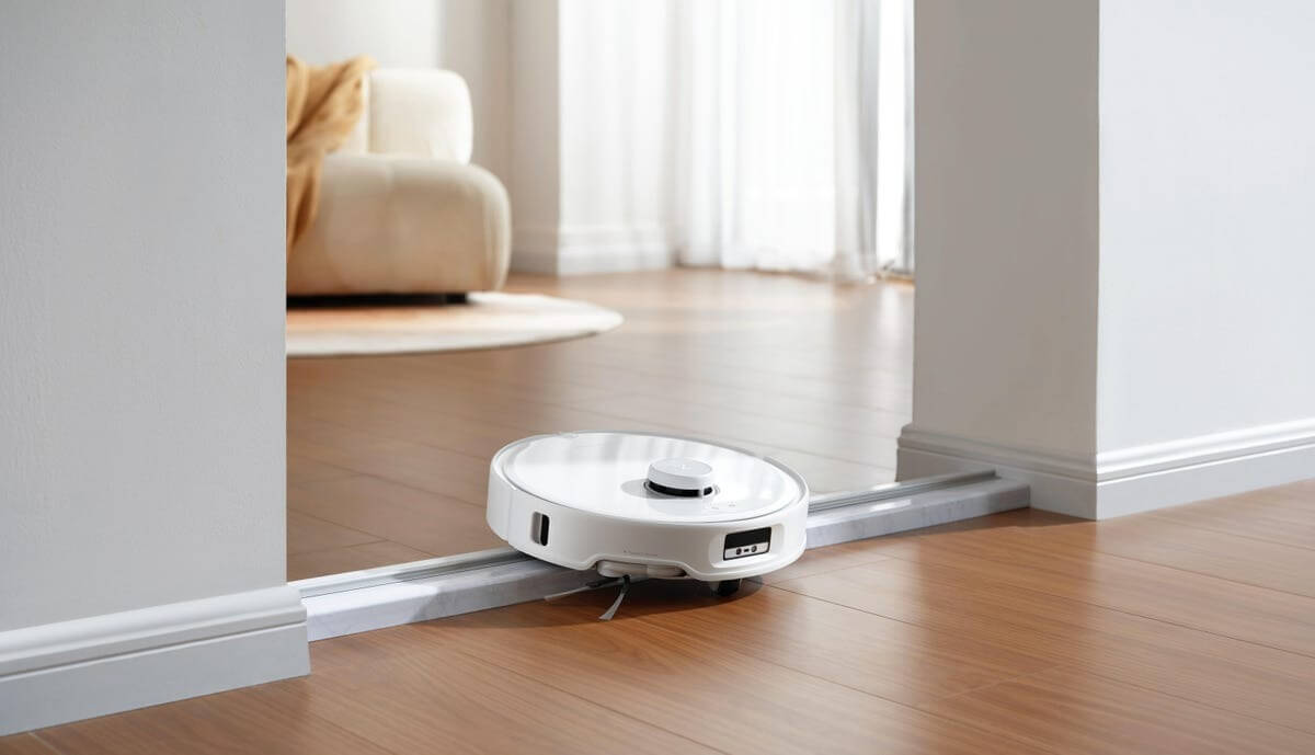 Робот-пылесос с навигацией. Roborock Qrevo Curv легко преодолевает препятствия. Изображение: cnet.com. Фото.