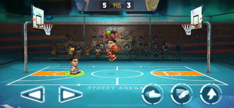 Basketball Arena — баскетбол на телефон. Выглядит игра очень забавно. Фото.