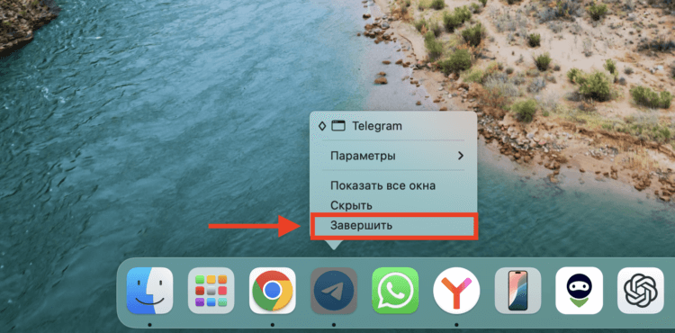 Закрыть запущенную программу. Можно закрывать программы через Dock или сочетанием клавиш. Закрыть запущенную программу. Можно закрывать программы через Dock или сочетанием клавиш. Фото.