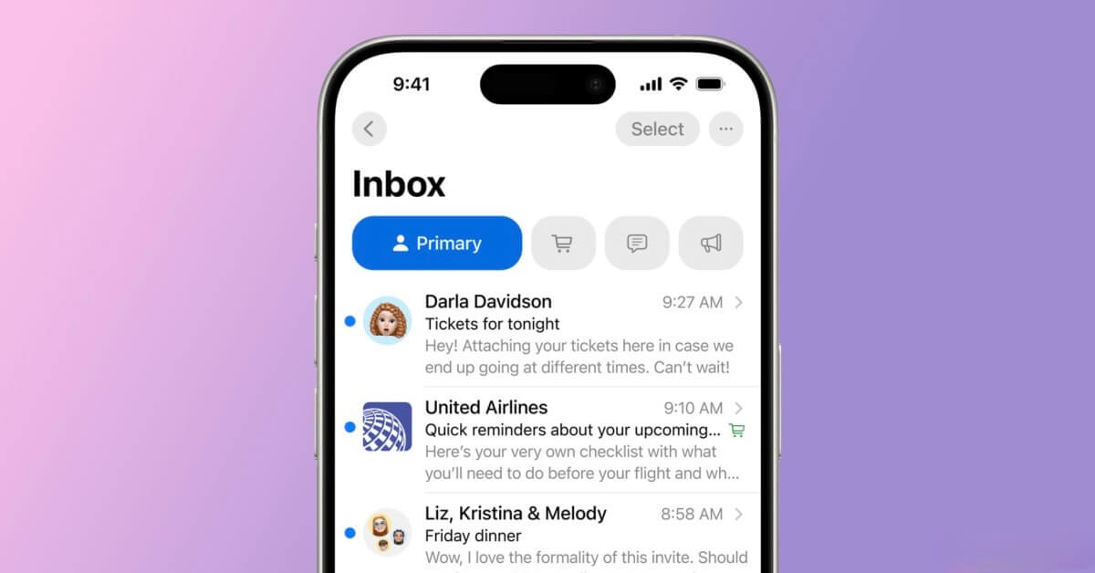 Как включить автоматическую сортировку электронной почты на iPhone и зачем она нужна. Фото.