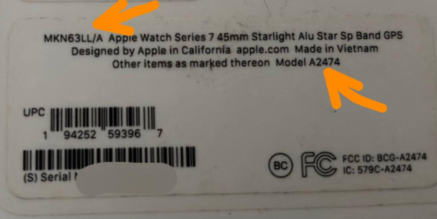 Как узнать номер модели Apple Watch. Номер модели Apple Watch можно увидеть на коробке. Как узнать номер модели Apple Watch. Номер модели Apple Watch можно увидеть на коробке. Фото.
