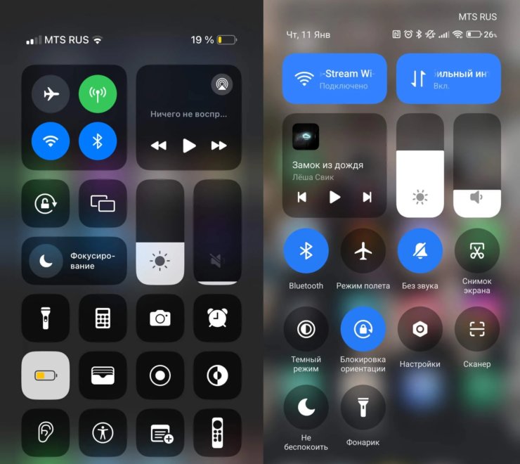 Как работают iPhone и Xiaomi. Отличить HyperOS от iOS довольно сложно. Фото.