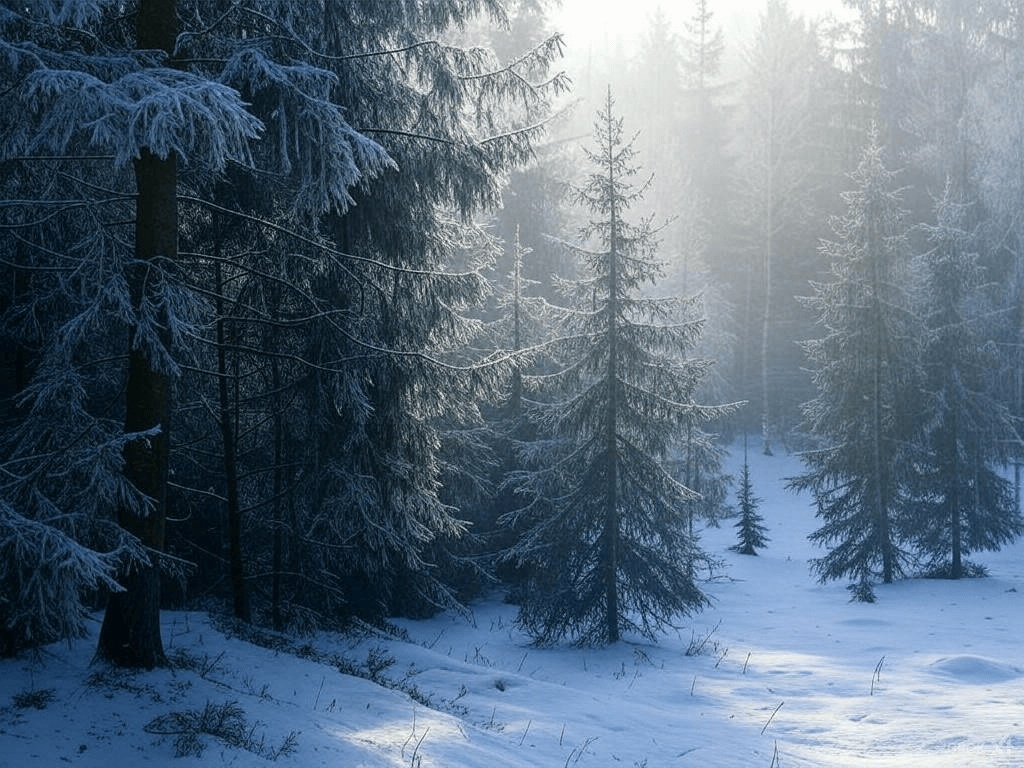 Нейросеть рисует по словам. Вот так шикарно нейросеть Grok изобразила зимний лес. Фото.