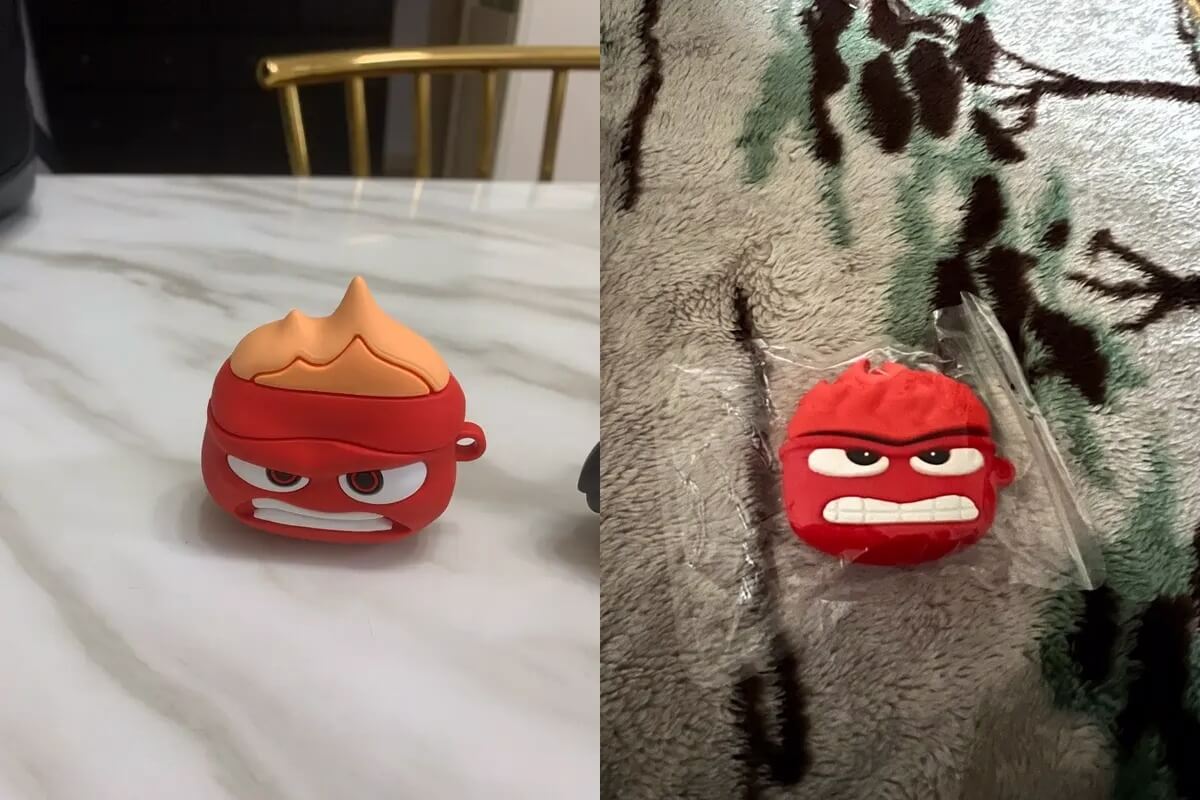 Чехол для AirPods. Забавный кейс для наушников. Фото.