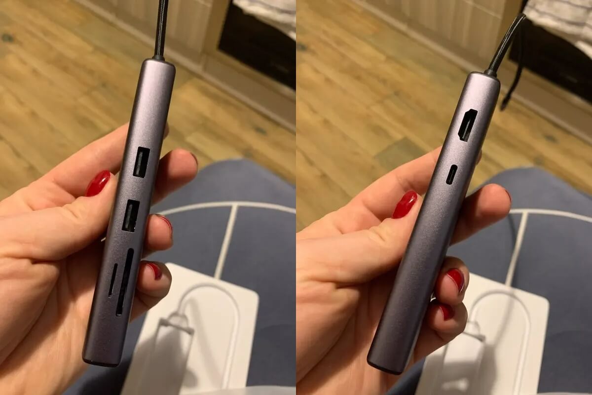 Хаб-концентратор USB-C. На выбор есть хабы с разными разъемами. Фото.