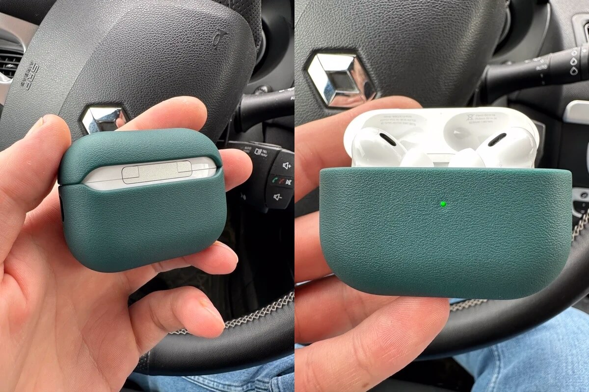 Чехол для AirPods. Чехол стильный и тактильно приятный. Фото.