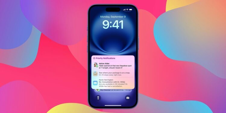 Уведомления на Айфоне. iPhone должен сам определить действительно важные оповещения и вывести их на экран в первых рядах. Изображение: 9to5mac.com. Уведомления на Айфоне. iPhone должен сам определить действительно важные оповещения и вывести их на экран в первых рядах. Изображение: 9to5mac.com. Фото.