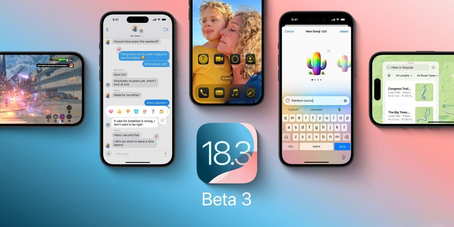 Вышла третья бета-версия iOS 18.3. Какие функции в ней появились и как установить ее прямо сейчас. Фото.