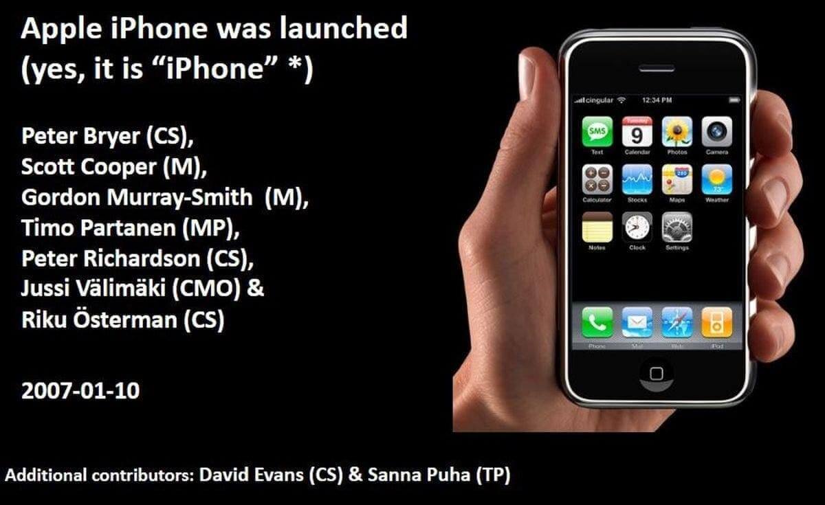 Сенсорный экран iPhone. Это один из слайдов той самой презентации Nokia. Фото: Gizchina. Фото.