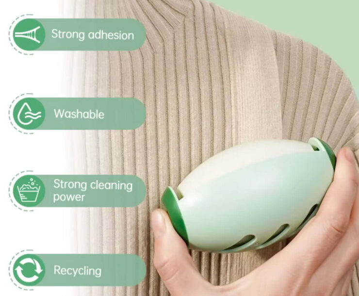 Многоразовый очиститель одежды. При необходимости этот валик можно даже вымыть. Фото.