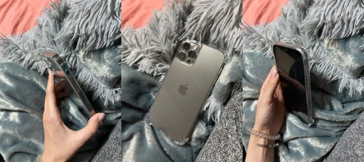 Прозрачный чехол на Айфон. Углы у чехла дополнительно защищены, а значит, получить повреждения будет намного сложнее. Прозрачный чехол на Айфон. Углы у чехла дополнительно защищены, а значит, получить повреждения будет намного сложнее. Фото.