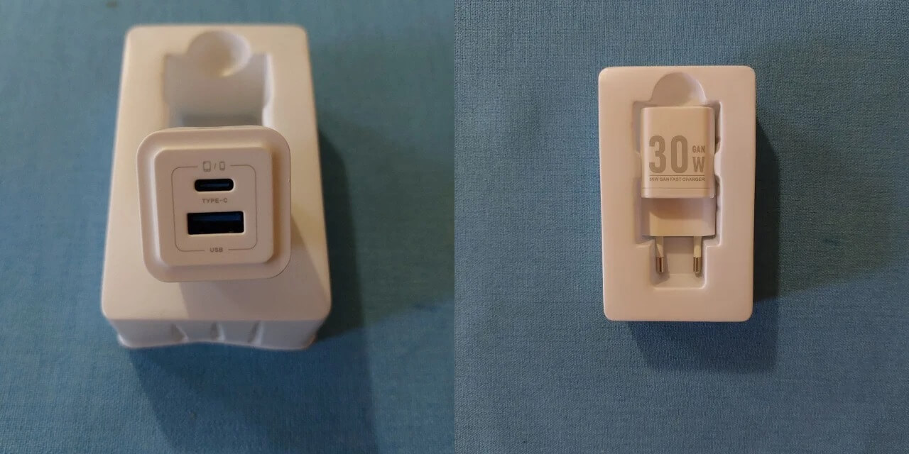 Зарядка для телефона. Блок питания портативный, и его легко можно взять с собой. Фото.