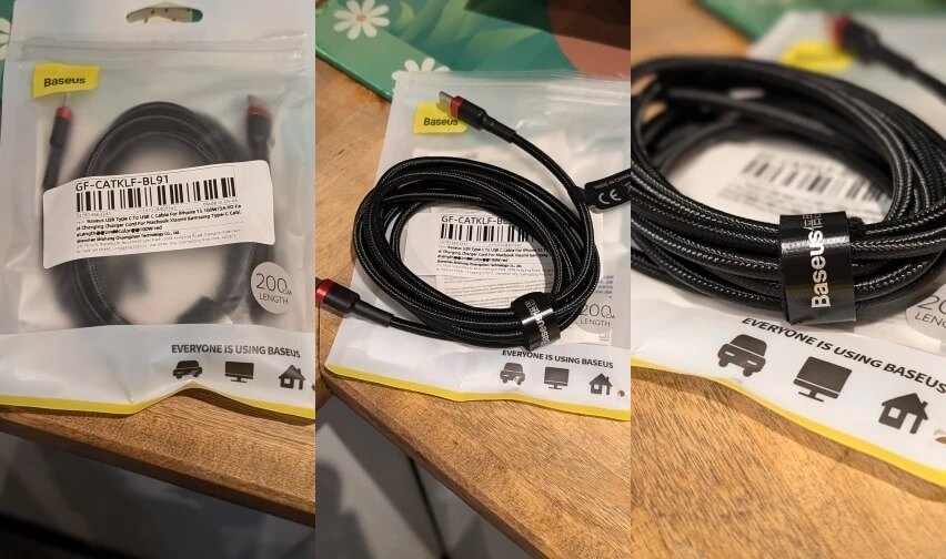 Провод для зарядки iPhone. Кабель качественный и прослужит долго. Фото.