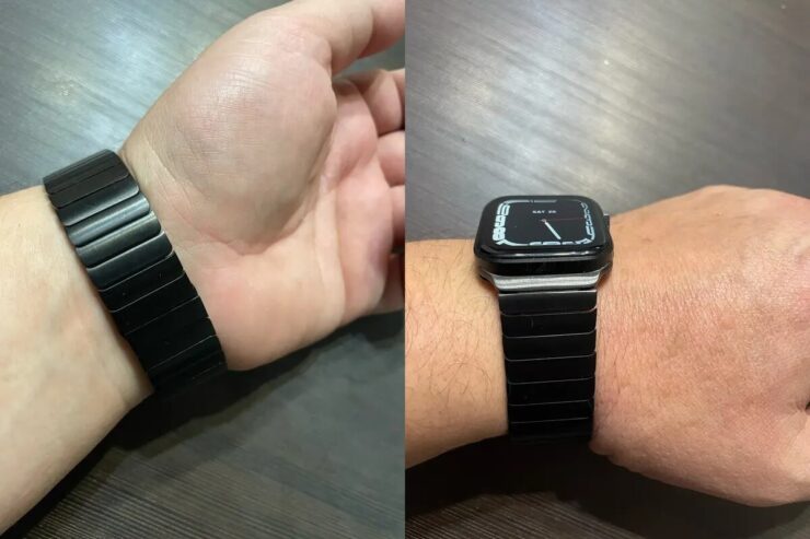 Браслет для Apple Watch. Блочный браслет хорошо будет смотреться с деловым костюмом. Изображение: aliexpress.ru. Фото.