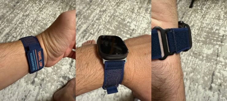 Ремешок Apple Watch Ultra. Этот ремешок можно как сильно затянуть, так и держать в относительно расслабленном состоянии. Изображение: aliexpress.ru. Фото.