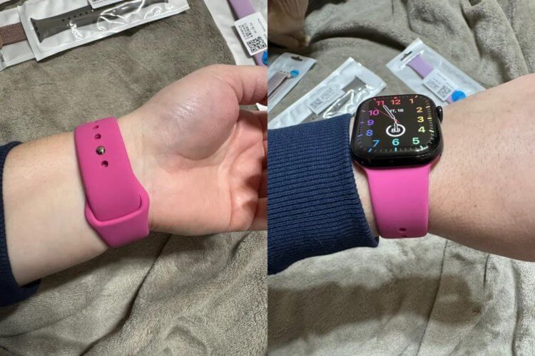 Силиконовый ремешок для Apple Watch. Классический силиконовый ремешок. Изображение: aliexpress.ru. Силиконовый ремешок для Apple Watch. Классический силиконовый ремешок. Изображение: aliexpress.ru. Фото.