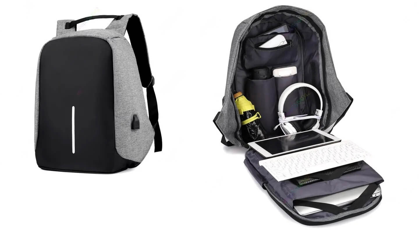 Рюкзак для ноутбука. Рюкзак издалека легко спутать с Bobby. Изображение: aliexpress.ru. Фото.