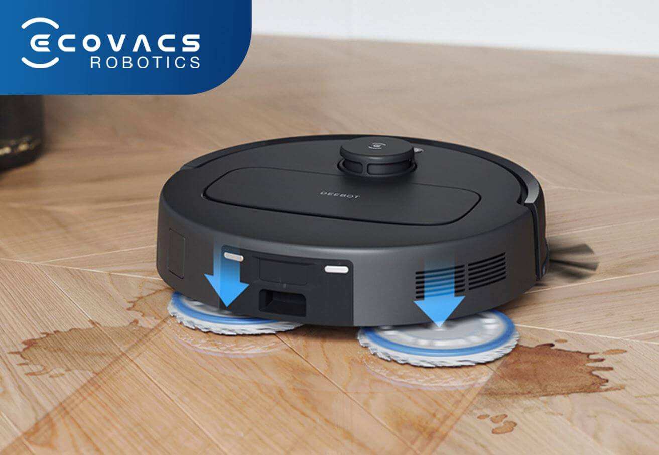 Мощный пылесос для уборки волос и шерсти. ECOVACS DEEBOT N30 PRO OMNI оснащен двойной вращающейся щеткой, имитирующей ручную мойку. Мощный пылесос для уборки волос и шерсти. ECOVACS DEEBOT N30 PRO OMNI оснащен двойной вращающейся щеткой, имитирующей ручную мойку. Фото.