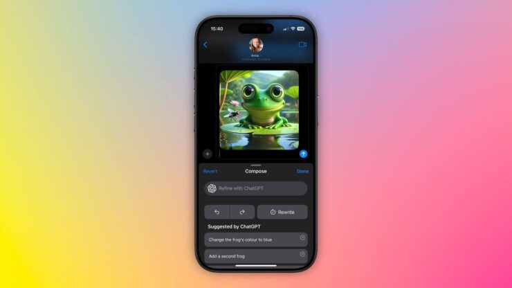 Как рисовать по словам на iPhone через встроенный ChatGPT и отправлять картинки в любой мессенджер. Рисовать по словам можно прямо через Siri. Главное условие — включенная нейросеть Apple Intelligence. Изображение: macrumors.com. Как рисовать по словам на iPhone через встроенный ChatGPT и отправлять картинки в любой мессенджер. Рисовать по словам можно прямо через Siri. Главное условие — включенная нейросеть Apple Intelligence. Изображение: macrumors.com. Фото.