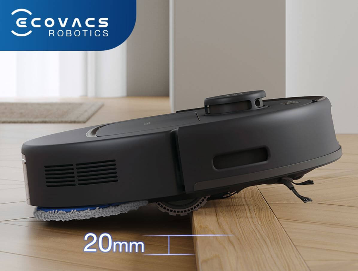 Робот-пылесос с влажной уборкой. Робот-пылесос ECOVACS DEEBOT N30 PRO OMNI аккуратно моет полы по всему дому, преодолевая препятствия. Робот-пылесос с влажной уборкой. Робот-пылесос ECOVACS DEEBOT N30 PRO OMNI аккуратно моет полы по всему дому, преодолевая препятствия. Фото.