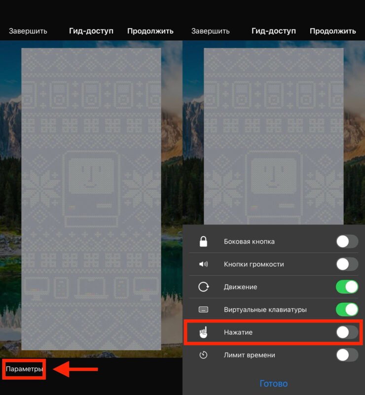 Как включить гид-доступ. А потом активируйте его в нужном приложении. Фото.