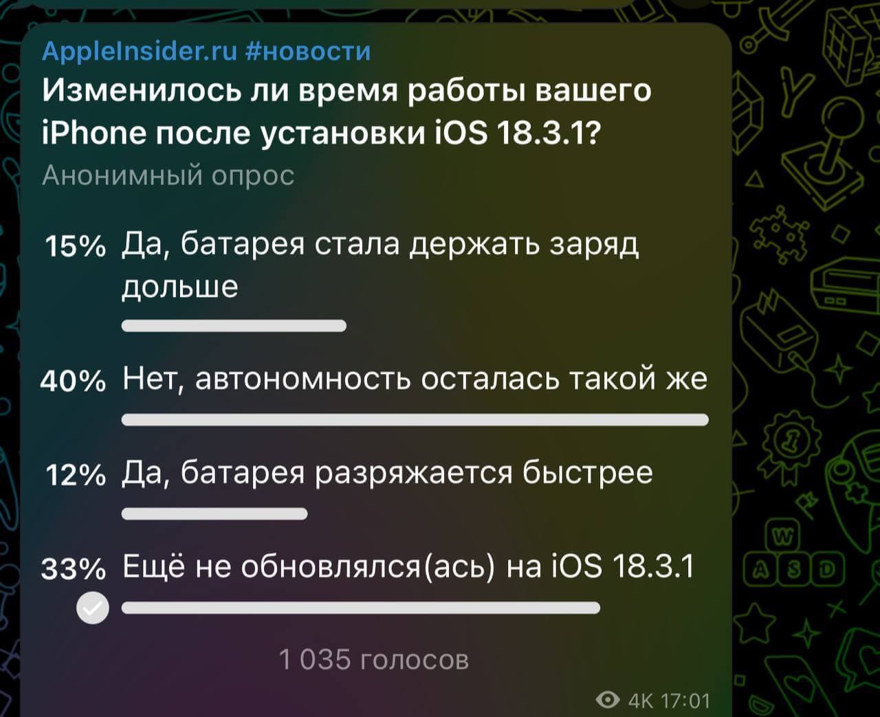 Как держит заряд Айфон с iOS 18.3.1. Наши читатели рассказали, как изменилась автономность iPhone. Как держит заряд Айфон с iOS 18.3.1. Наши читатели рассказали, как изменилась автономность iPhone. Фото.