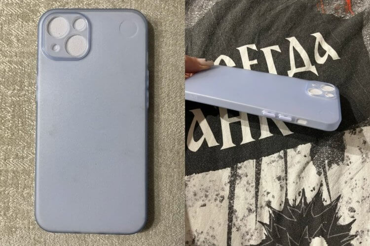Тонкий чехол на Айфон. Такой чехол практически не увеличивает размер iPhone. Тонкий чехол на Айфон. Такой чехол практически не увеличивает размер iPhone. Фото.