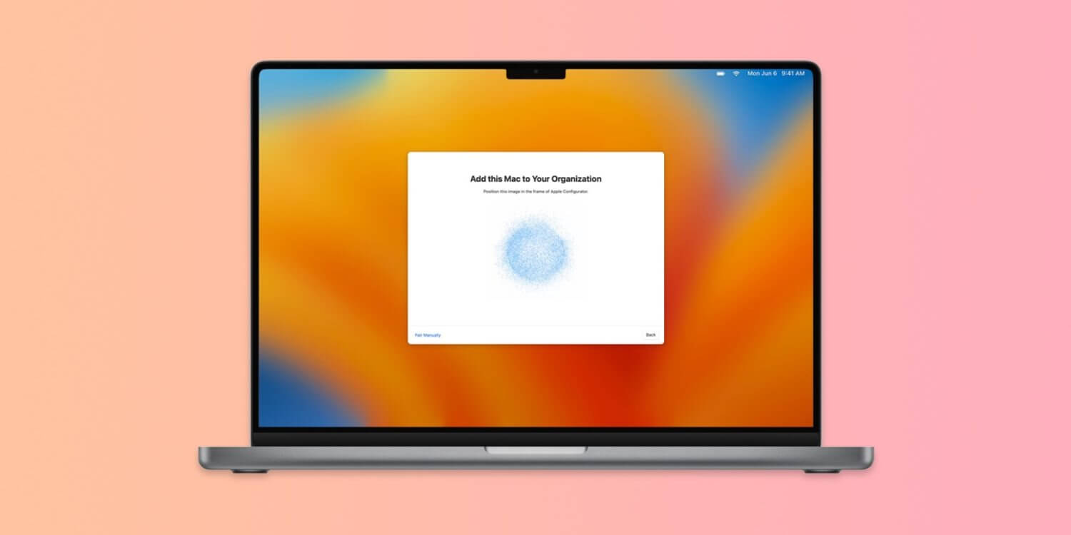 Настройка Mac OS. Останется отсканировать анимацию на экране Mac, и аккаунт добавится. Изображение: 9to5mac.com. Фото.