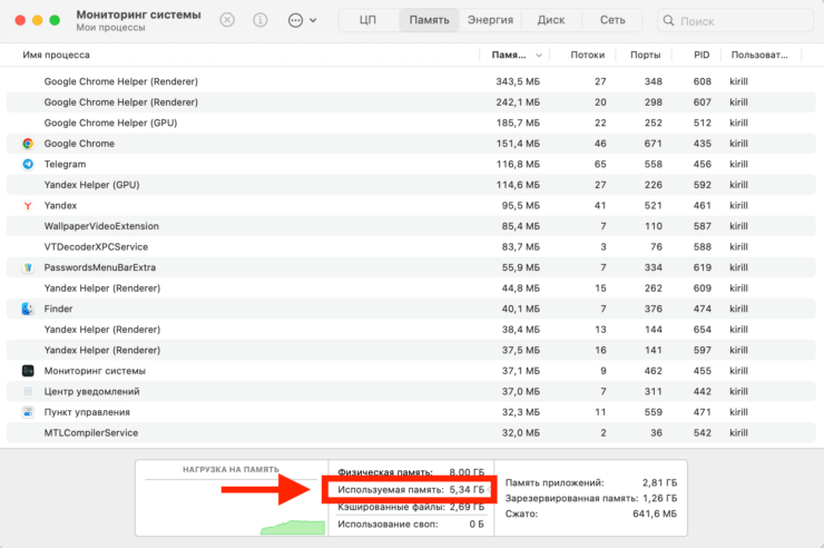 Как посмотреть сколько занято оперативной памяти. А вот так он меняется после перезапуска компьютера. Даже график становится зеленым. Как посмотреть сколько занято оперативной памяти. А вот так он меняется после перезапуска компьютера. Даже график становится зеленым. Фото.