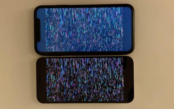 IPS-экран на телефоне. И все-таки AMOLED (снизу) намного лучше IPS (сверху). Фото.