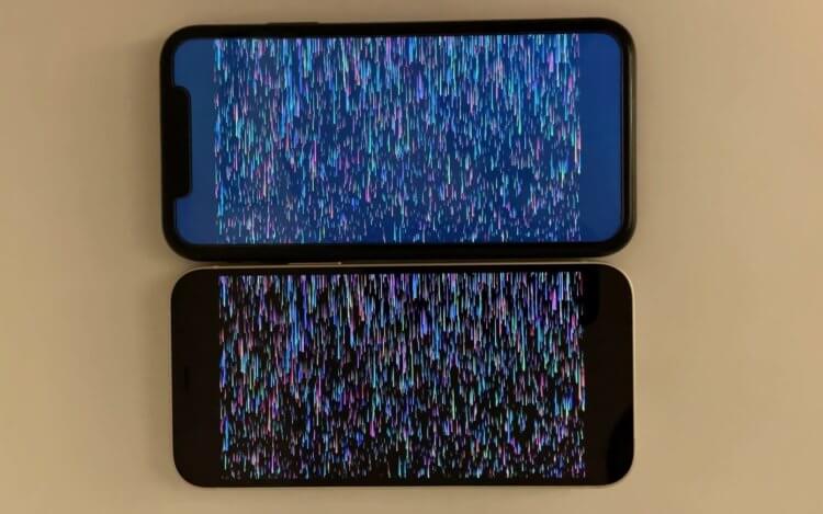 IPS-экран на телефоне. И все-таки AMOLED (снизу) намного лучше IPS (сверху). IPS-экран на телефоне. И все-таки AMOLED (снизу) намного лучше IPS (сверху). Фото.