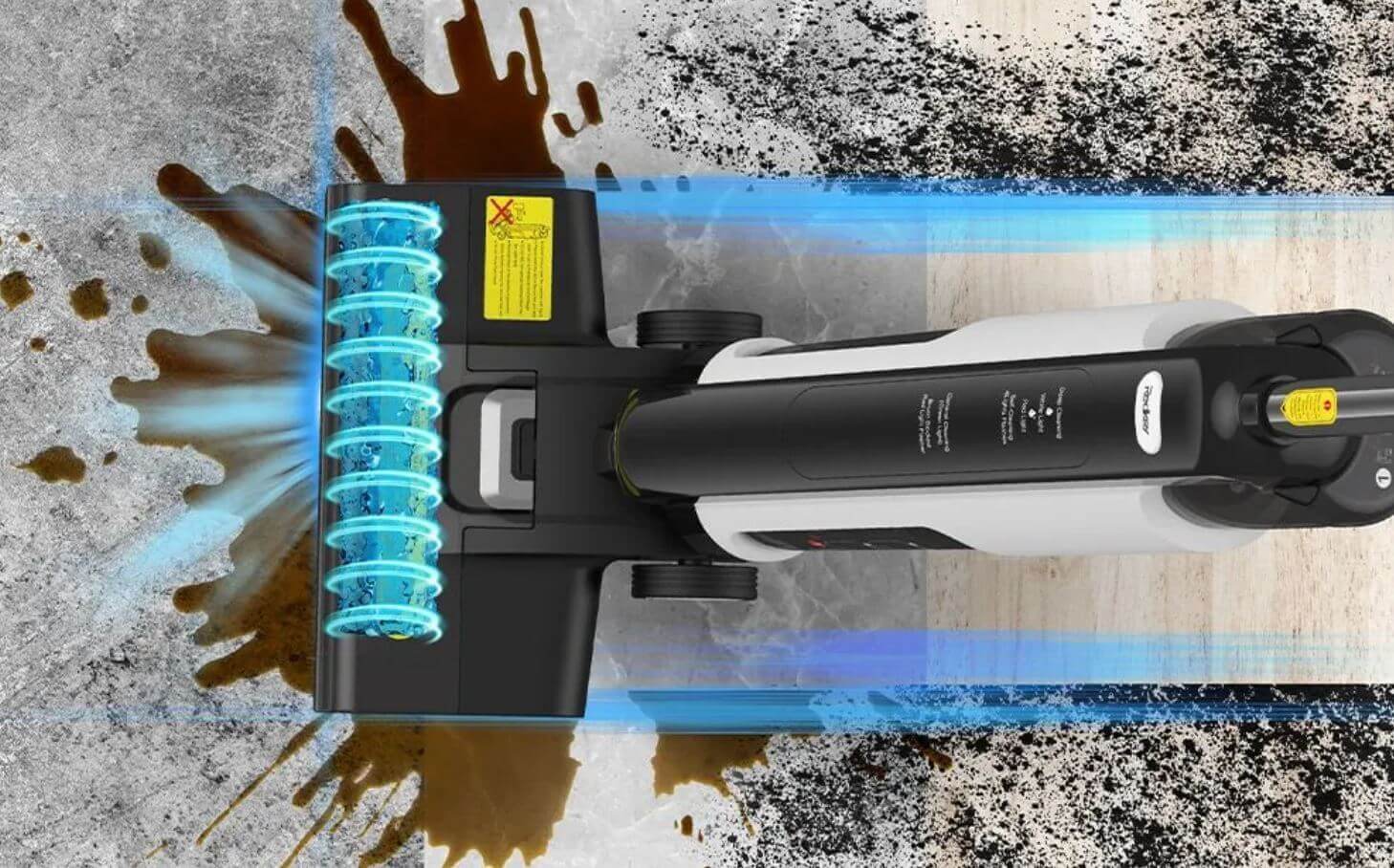 Мощный вертикальный пылесос. С ним вы легко сможете собрать не только мусор, но и разлитые жидкости. Изображение: 4pda.to. Фото.