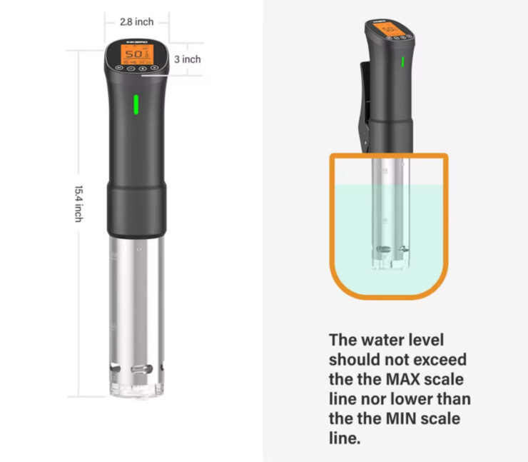 Погружной термостат су-вид. С этим термостатом ваши стейки будут получаться идеальной прожарки. Фото.