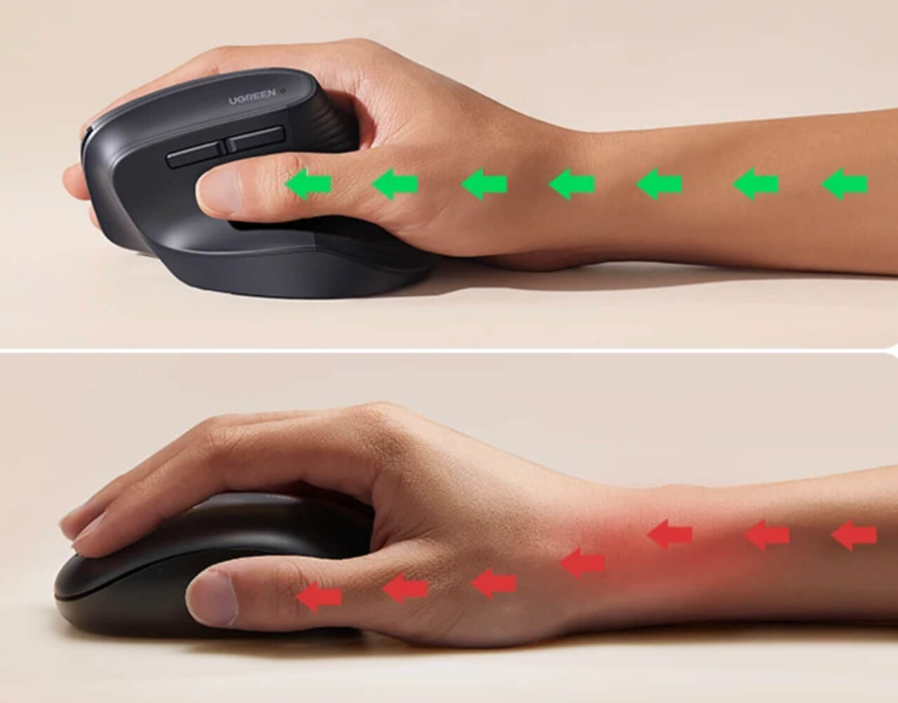 Вертикальная мышь UGREEN. Вертикальную мышь выбирает даже владелец AppleInsider.ru Михаил Королёв. Фото.