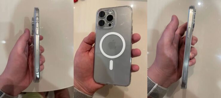 Прозрачный чехол для Айфона. Чехол очень напоминает оригинал от Apple. Фото.