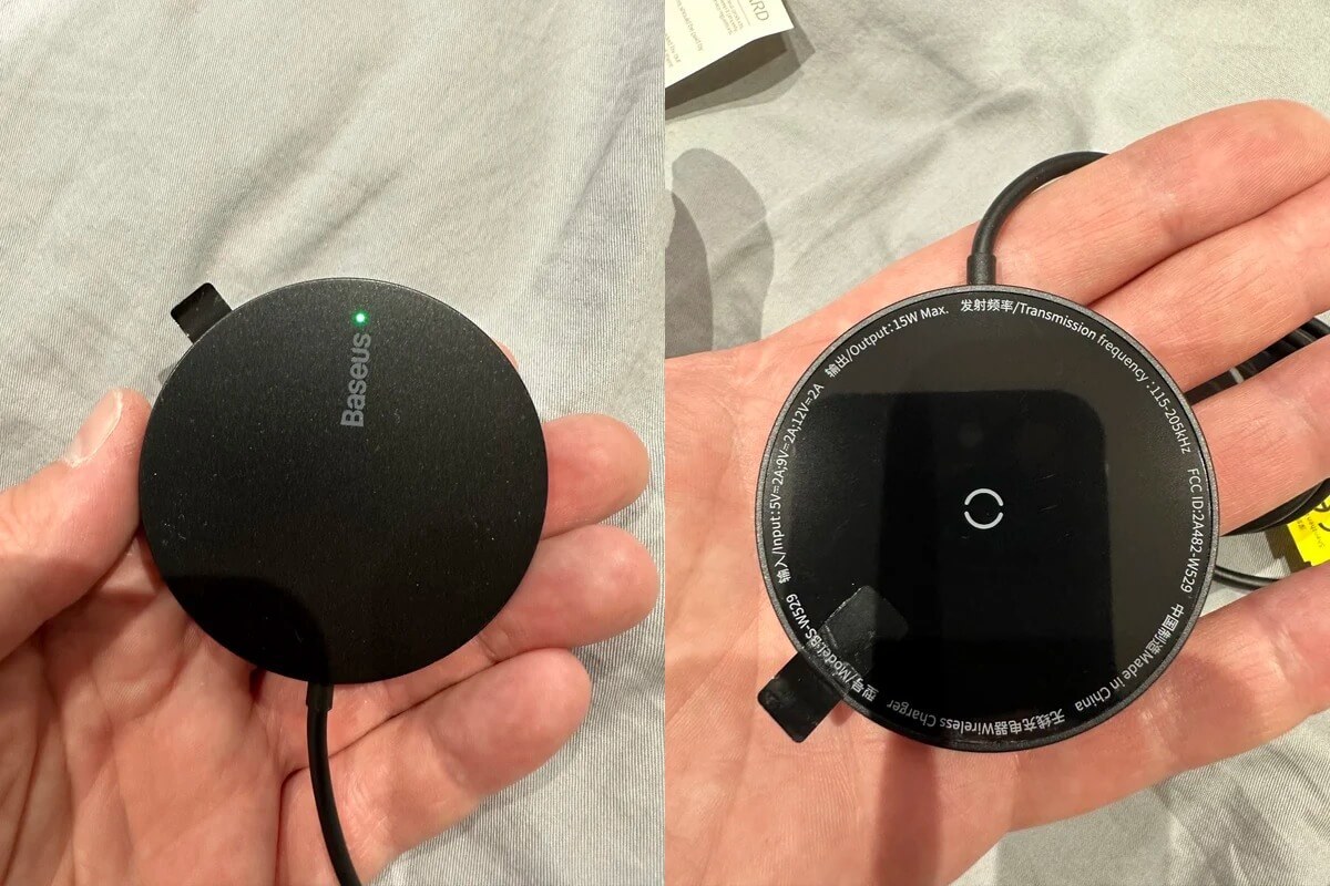 Беспроводная зарядка MagSafe. Отличная альтернатива оригинальной зарядке Apple. Фото.