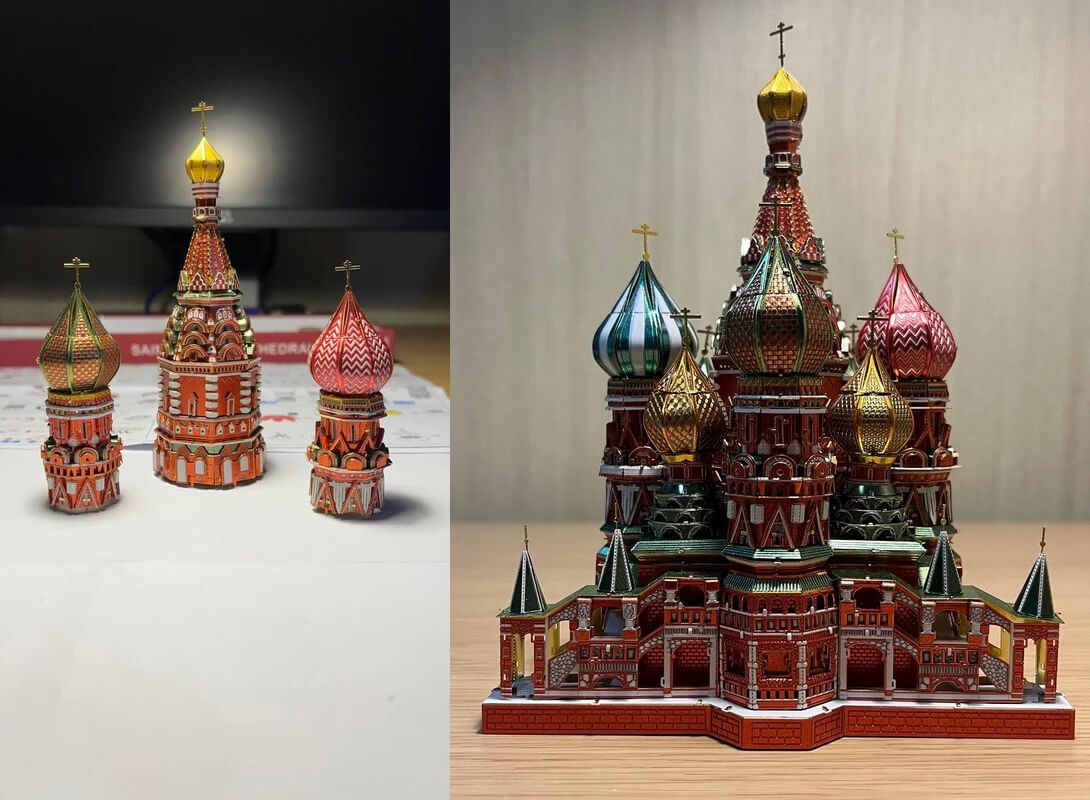 Металлический 3D пазл. Вот такой результат вы получите, собрав пазл. Фото.