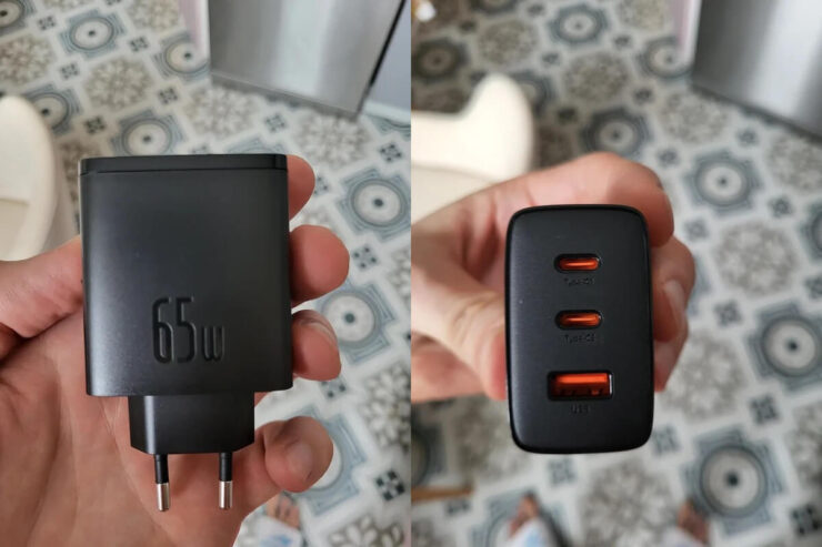 Зарядка для Айфона. Блок питания легко зарядит как смартфон, так и ноутбук. Фото.