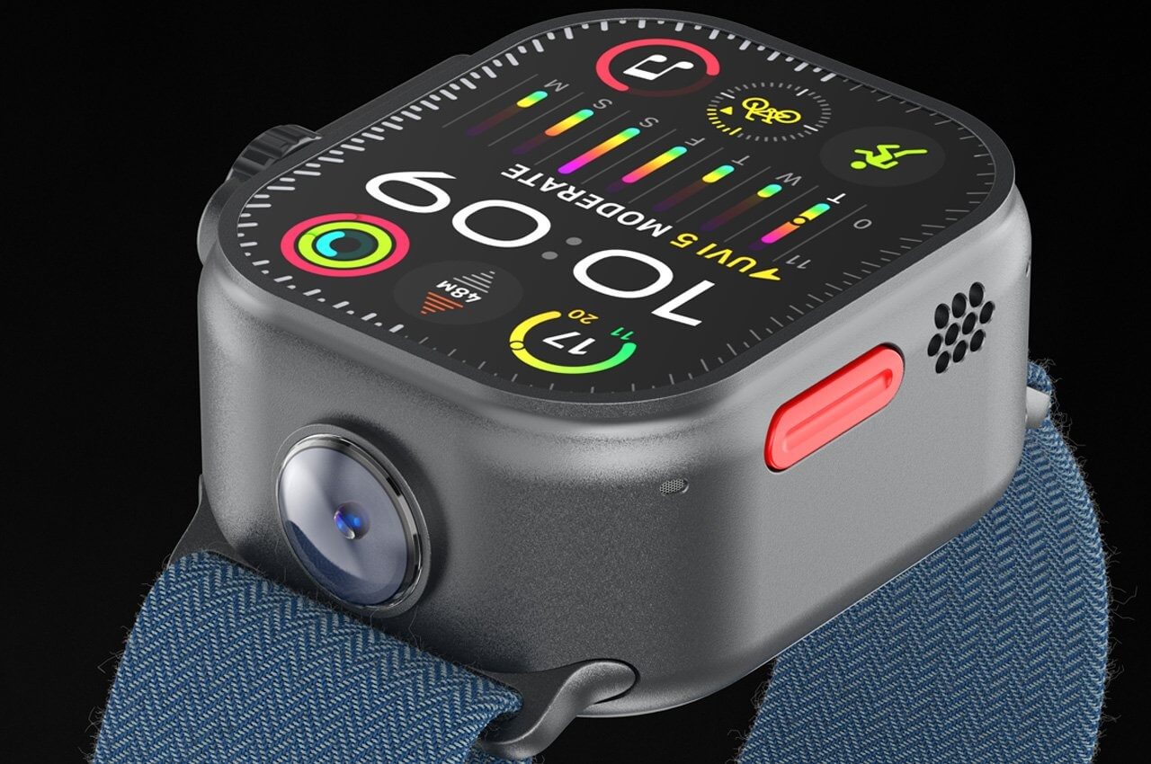 Камера в часах Apple Watch. Очень надеюсь, что ради камеры в AirPods Apple не изменит их толщину. Изображение: yankodesign.com. Фото.