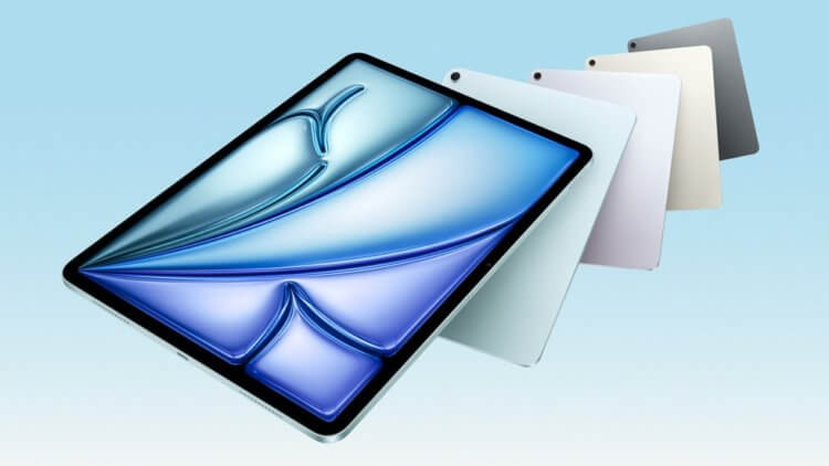 Новые iPad 2025 года. По картинке даже непонятно, какой iPad Air перед вами: M2 или M3. А стоило всего лишь поменять обои. Изображение: apple.com. Новые iPad 2025 года. По картинке даже непонятно, какой iPad Air перед вами: M2 или M3. А стоило всего лишь поменять обои. Изображение: apple.com. Фото.